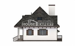 110-002-Л Проект двухэтажного дома с мансардой и гаражом, уютный загородный дом из блока, House Expert