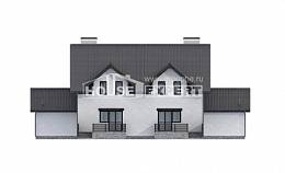 290-003-П Проект двухэтажного дома с мансардой, современный дом из твинблока, House Expert