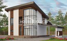 230-001-П Проект двухэтажного дома с мансардным этажом, современный коттедж из кирпича, House Expert