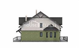 120-003-П Проект двухэтажного дома с мансардой, красивый дом из твинблока, House Expert