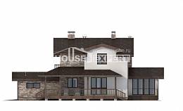 220-001-П Проект двухэтажного дома мансардой, гараж, простой коттедж из газосиликатных блоков, House Expert