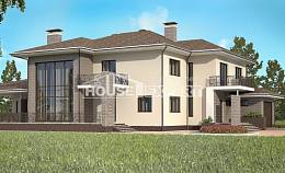 500-001-П Проект трехэтажного дома и гаражом, современный загородный дом из кирпича, House Expert