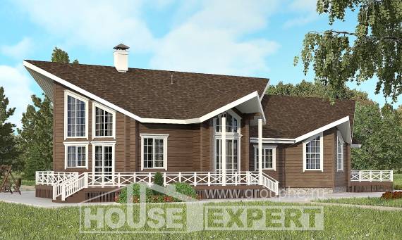 210-002-Л Проект двухэтажного дома мансардой, уютный домик из дерева, House Expert