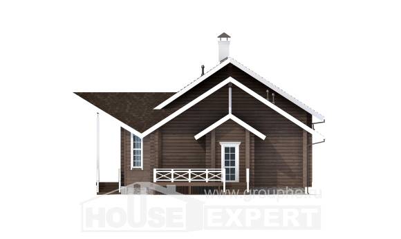 210-002-Л Проект двухэтажного дома с мансардой, просторный коттедж из бревен, House Expert