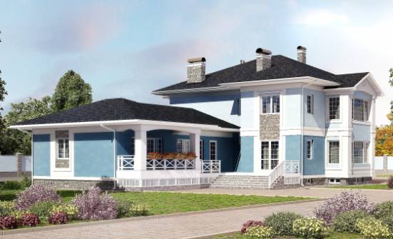 620-001-П Проект трехэтажного дома, гараж, огромный коттедж из газосиликатных блоков | Проекты домов от House Expert
