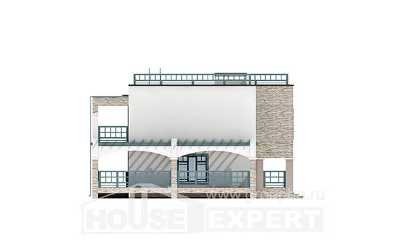 150-010-П Проект двухэтажного дома, простой коттедж из кирпича, House Expert
