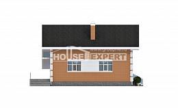 190-006-П Проект двухэтажного дома мансардой, гараж, простой домик из теплоблока, House Expert