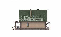 160-011-П Проект двухэтажного дома с мансардой, бюджетный загородный дом из бризолита, House Expert