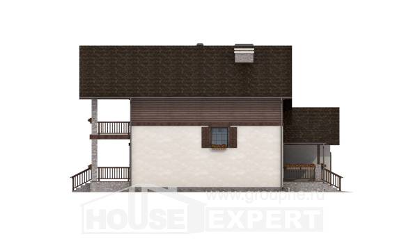 200-003-П Проект двухэтажного дома и гаражом, просторный загородный дом из газосиликатных блоков, House Expert