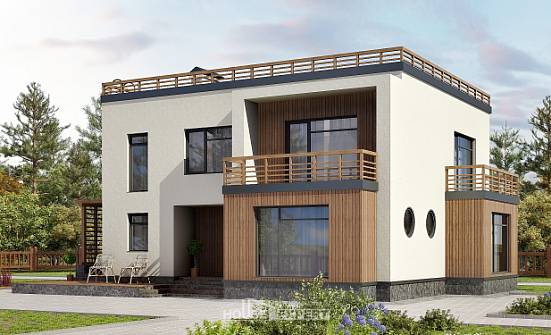 215-002-Л Проект двухэтажного дома, уютный дом из керамзитобетонных блоков | Проекты домов от House Expert