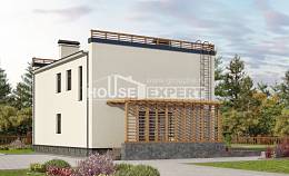 215-002-Л Проект двухэтажного дома, современный коттедж из теплоблока, House Expert