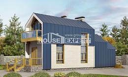 060-006-П Проект двухэтажного дома мансардой, экономичный дом из газосиликатных блоков, House Expert