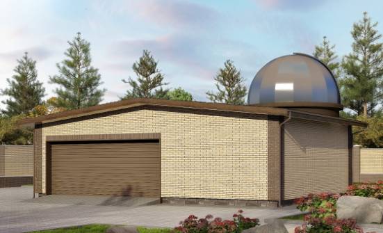 075-001-Л Проект гаража из кирпича | Проекты домов от House Expert