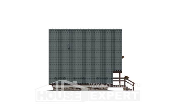 070-003-П Проект двухэтажного дома мансардный этаж, простой загородный дом из бревен, House Expert