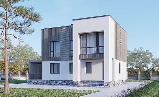 150-017-П Проект двухэтажного дома, красивый загородный дом из арболита, House Expert