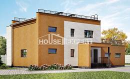 180-012-П Проект двухэтажного дома, гараж, просторный коттедж из кирпича, House Expert