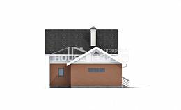120-002-Л Проект двухэтажного дома с мансардным этажом, гараж, уютный домик из арболита, House Expert