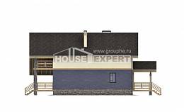 160-010-П Проект двухэтажного дома с мансардным этажом, небольшой дом из блока, House Expert