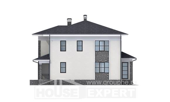 155-011-П Проект двухэтажного дома, красивый дом из пеноблока, House Expert