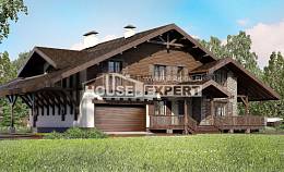320-001-П Проект двухэтажного дома с мансардным этажом и гаражом, просторный загородный дом из кирпича, House Expert