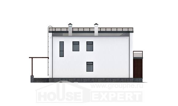 215-002-П Проект двухэтажного дома, современный дом из пеноблока, House Expert