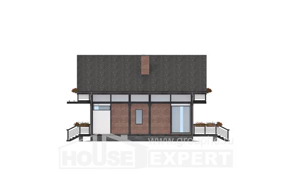 170-007-П Проект двухэтажного дома с мансардой, доступный дом из дерева, House Expert