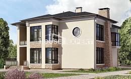 300-005-Л Проект двухэтажного дома, красивый домик из кирпича, House Expert