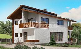 180-009-П Проект двухэтажного дома с мансардой, классический коттедж из кирпича, House Expert