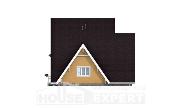 155-008-П Проект двухэтажного дома мансардный этаж, компактный загородный дом из бревен, House Expert