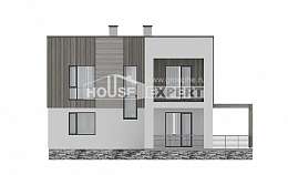 150-017-П Проект двухэтажного дома, уютный коттедж из блока, House Expert