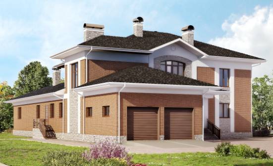 520-002-Л Проект трехэтажного дома, гараж, уютный коттедж из арболита | Проекты домов от House Expert