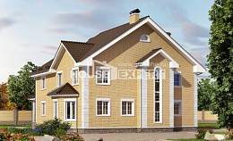 320-003-Л Проект двухэтажного дома, большой коттедж из газосиликатных блоков, House Expert