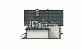 160-005-П Проект двухэтажного дома с мансардой, гараж, современный коттедж из твинблока, House Expert