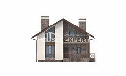 155-001-П Проект двухэтажного дома с мансардой и гаражом, небольшой дом из блока, House Expert