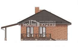 070-006-Л Проект одноэтажного дома, простой коттедж из керамзитобетонных блоков, House Expert