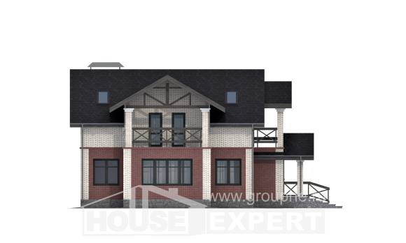 160-014-Л Проект двухэтажного дома, доступный дом из теплоблока, House Expert