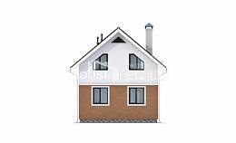 070-001-Л Проект двухэтажного дома мансардный этаж, миниатюрный домик из теплоблока, House Expert