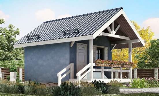 020-001-Л Проект одноэтажного дома, простой дом из бревен | Проекты домов от House Expert