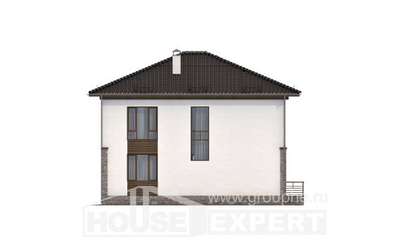 170-005-П Проект двухэтажного дома, красивый коттедж из газобетона, House Expert