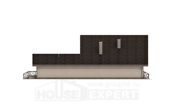 265-001-Л Проект двухэтажного дома мансардой и гаражом, современный коттедж из пеноблока, House Expert