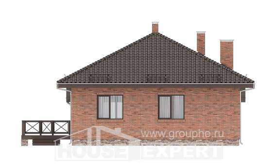 070-006-Л Проект одноэтажного дома, махонький загородный дом из газобетона, House Expert