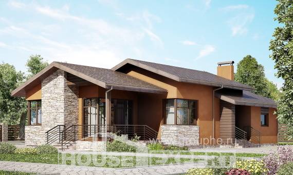130-007-П Проект одноэтажного дома, доступный домик из арболита, House Expert