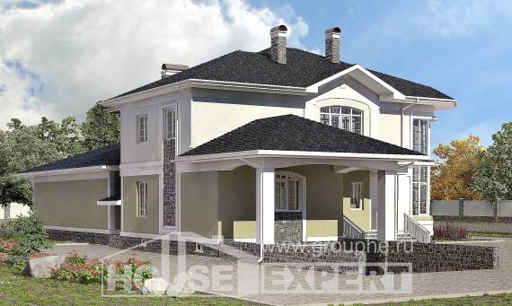 620-001-Л Проект трехэтажного дома, гараж, огромный дом из теплоблока, House Expert