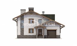 190-007-П Проект двухэтажного дома мансардный этаж и гаражом, красивый загородный дом из кирпича, House Expert