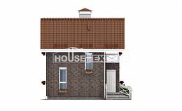 045-001-Л Проект двухэтажного дома с мансардным этажом, современный дом из газобетона, House Expert