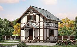 060-002-П Проект двухэтажного дома с мансардой, бюджетный загородный дом из дерева, House Expert