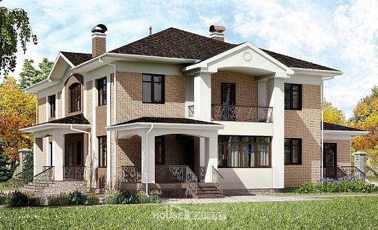 520-001-П Проект трехэтажного дома, красивый домик из бризолита, House Expert