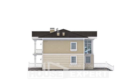 210-005-Л Проект двухэтажного дома, простой дом из газосиликатных блоков, House Expert