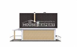 130-004-П Проект двухэтажного дома мансардой, доступный домик из теплоблока, House Expert