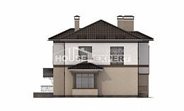290-004-Л Проект двухэтажного дома, гараж, просторный домик из кирпича, House Expert